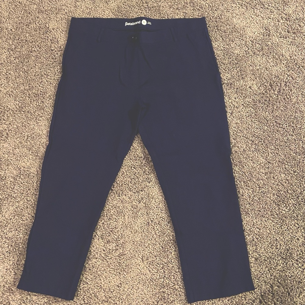 Betabrand dress yoga pants skinny Crops xl Navy